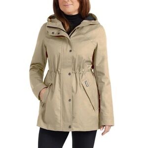 Hunter Women's Water-Resistant Cotton Smock Jacket, Tan (Almond), Size M